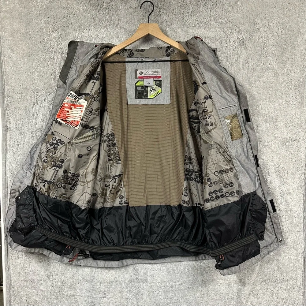 Columbia Convert Omni-Tech Gray Snowboard Jacket Men’s XL Waterproof Hooded
